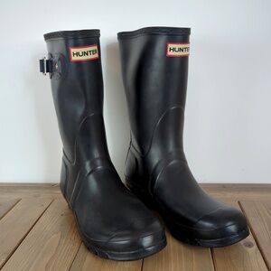 Hunter Women’s Black Short Rubber Boots